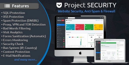 اسکریپت حفظ امنیت وب سایت ، آنتی ویروس و فایروال Project SECURITY