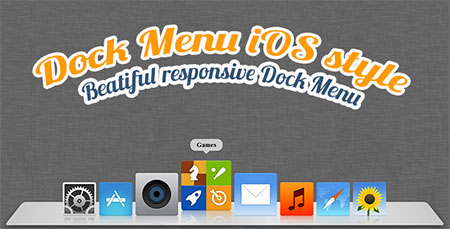 اسکریپت منوی زیبا Dock Menu به صورت HTML5 و CSS3